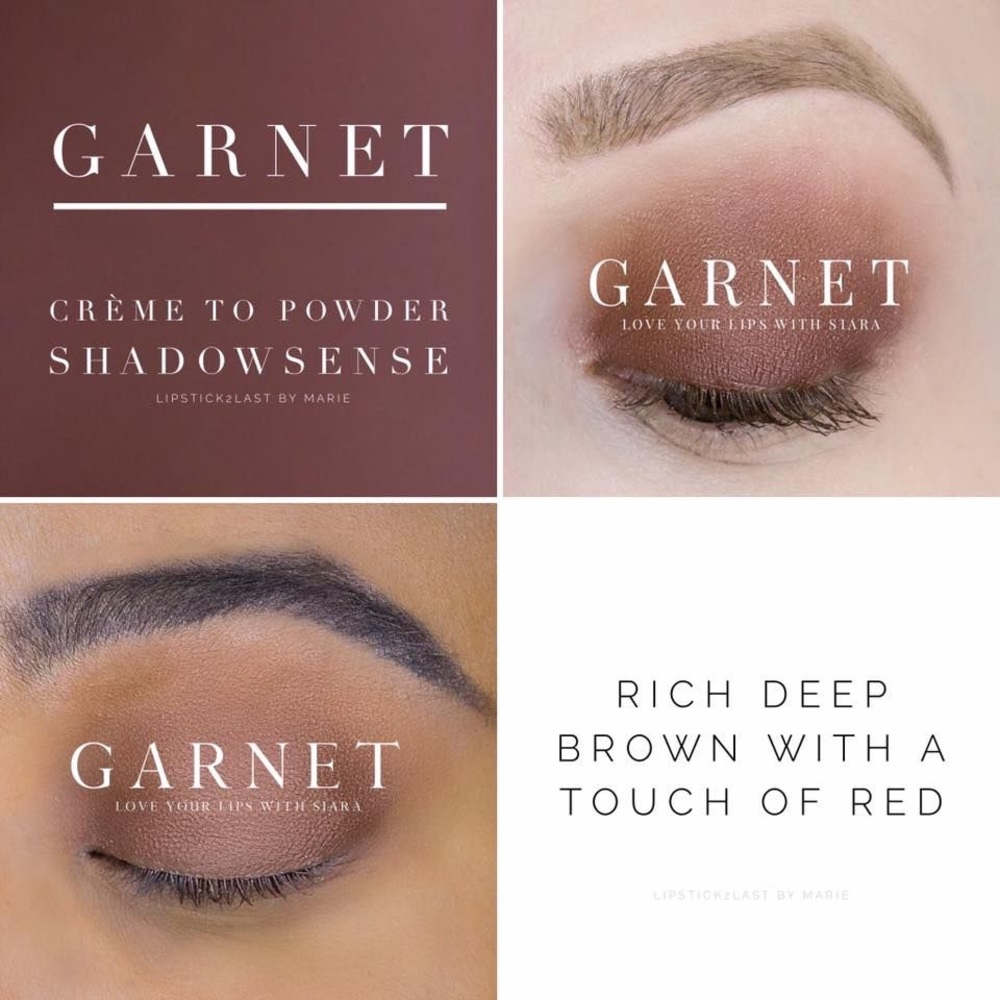 Garnet cream to powder eye shadow